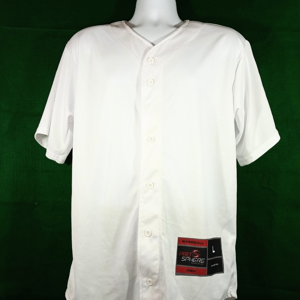 Prosphere Adult Full Button Baseball Jersey Large
